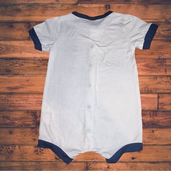5 for $25🔥PatPat White Button Front Shortall Romper Jumpsuit Size 3-6 Months - Picture 2 of 4